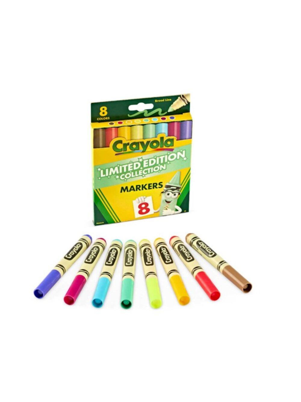 Crayola Retired Crayon Colors Limited Edition 8 Broad Line Markers NEW - Picture 2 of 4